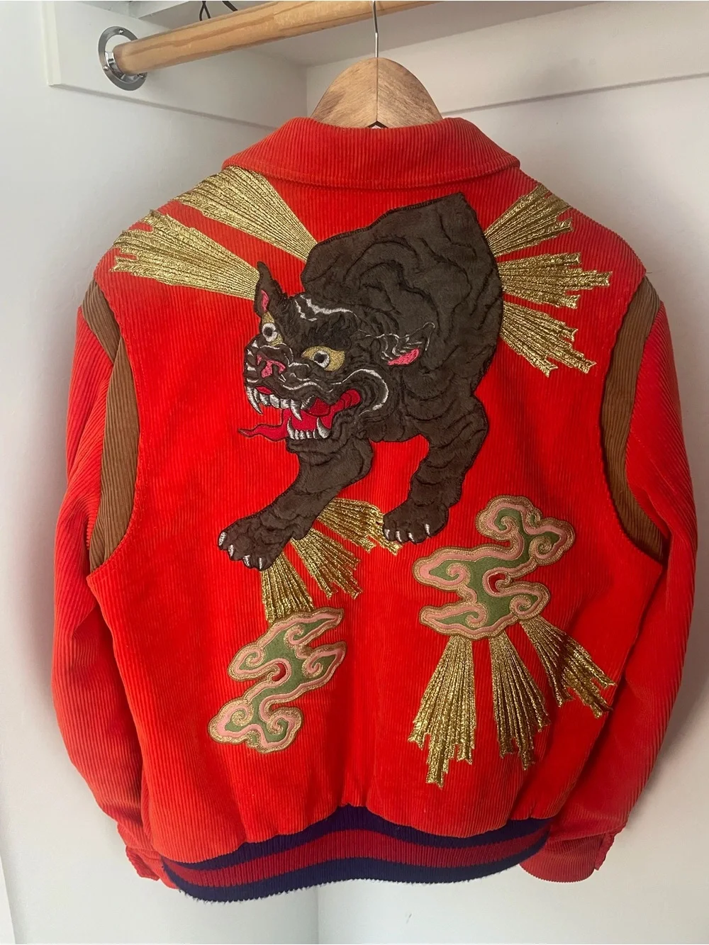 Gucci Corduroy Scarabaeidae Bomber Jacket